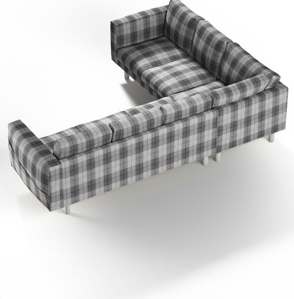 Potah na pohovku IKEA Norsborg rohová 5-místná barva šedá látka pletený vzor, vzorované