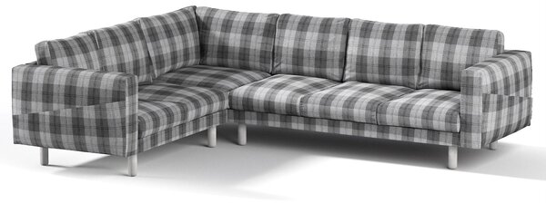 Potah na pohovku IKEA Norsborg rohová 5-místná barva šedá látka pletený vzor, vzorované