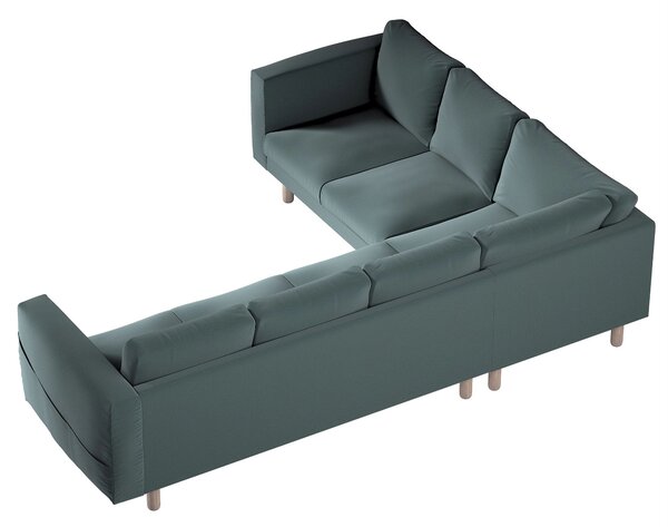 Potah na pohovku IKEA Norsborg rohová 5-místná barva zelená látka sametová