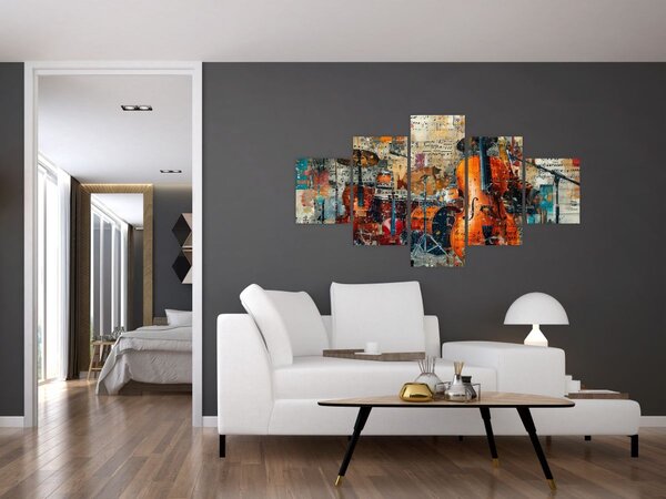 Obraz - Hudební nástroje (125x70 cm)