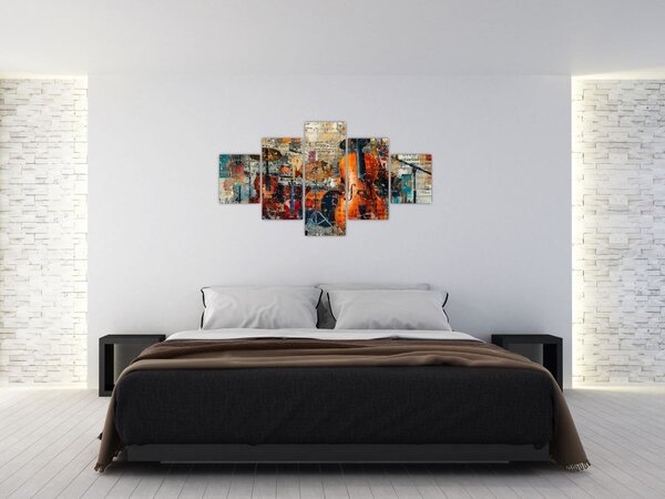 Obraz - Hudební nástroje (125x70 cm)