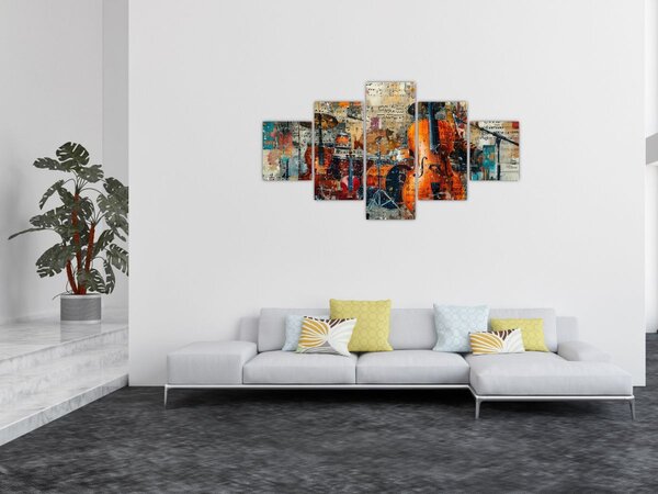 Obraz - Hudební nástroje (125x70 cm)