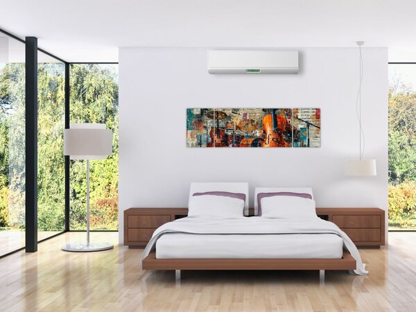 Obraz - Hudební nástroje (170x50 cm)