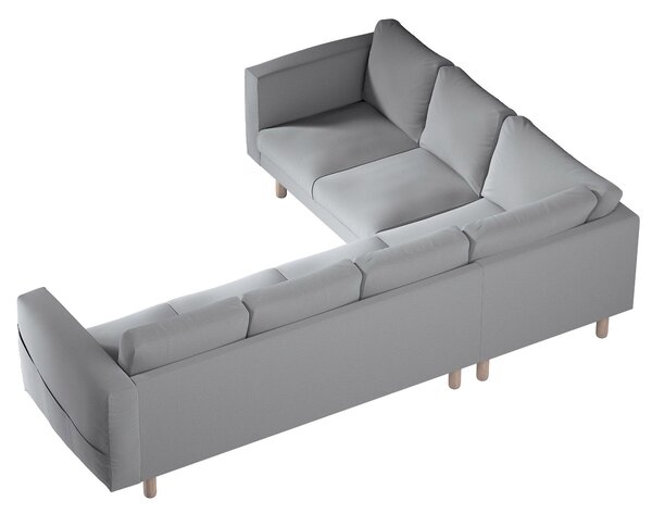 Potah na pohovku IKEA Norsborg rohová 5-místná barva šedá látka sametová