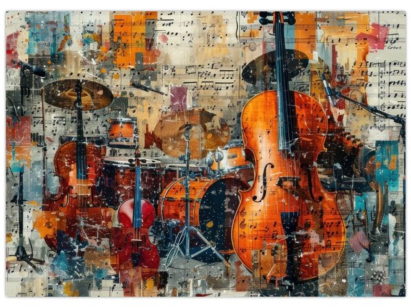 Obraz - Hudební nástroje (70x50 cm)