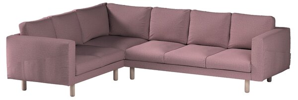 Potah na pohovku IKEA Norsborg rohová 5-místná barva růžová látka pletený vzor