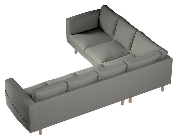 Potah na pohovku IKEA Norsborg rohová 5-místná barva šedá látka pletený vzor