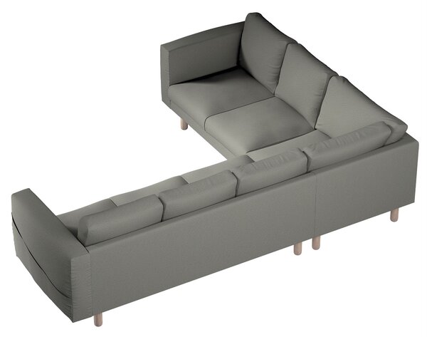 Potah na pohovku IKEA Norsborg rohová 5-místná barva šedá látka pletený vzor