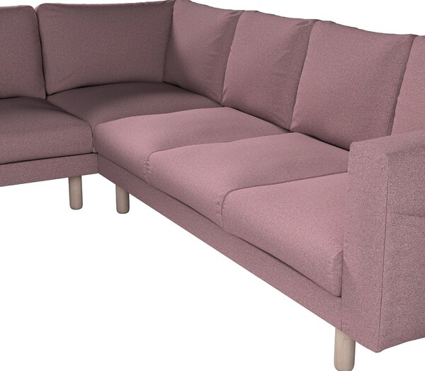 Potah na pohovku IKEA Norsborg rohová 5-místná barva růžová látka pletený vzor