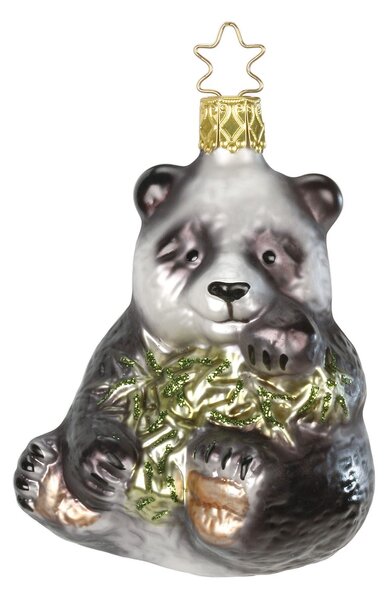 Dům Vánoc Sběratelská skleněná ozdoba na stromeček Panda