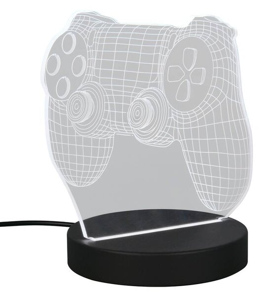 Stolní LED RGB lampa JOY černá/průhledná