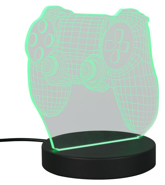 Stolní LED RGB lampa JOY černá/průhledná