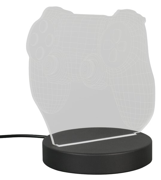Stolní LED RGB lampa JOY černá/průhledná