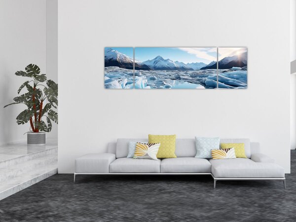 Obraz - Ledovcové útvary (170x50 cm)