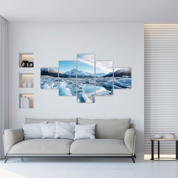 Obraz - Ledovcové útvary (125x70 cm)