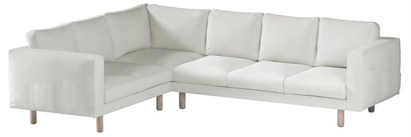Potah na pohovku IKEA Norsborg rohová 5-místná barva krémová látka pletený vzor