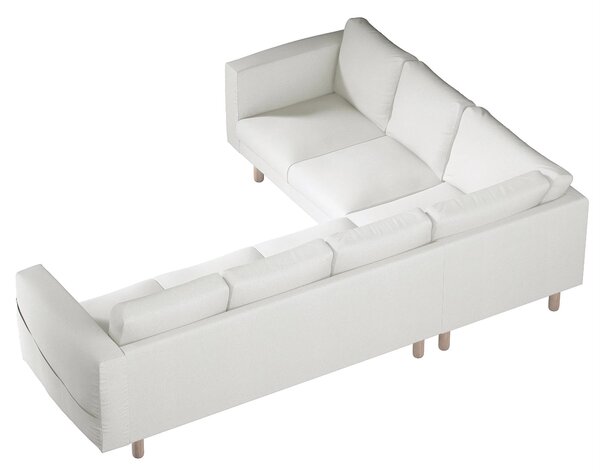 Potah na pohovku IKEA Norsborg rohová 5-místná barva krémová látka pletený vzor