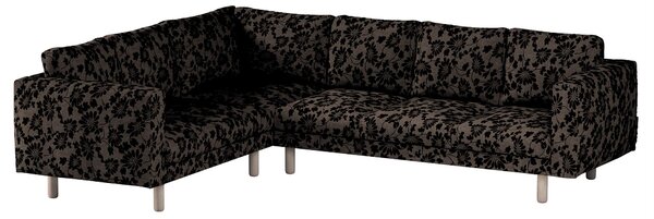 Potah na pohovku IKEA Norsborg rohová 5-místná barva hnědá látka pletený vzor, vzorované