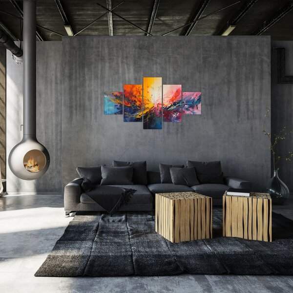 Obraz - Barevná abstrakce (125x70 cm)