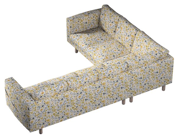 Potah na pohovku IKEA Norsborg rohová 5-místná barva žlutá látka pletený vzor, vzorované