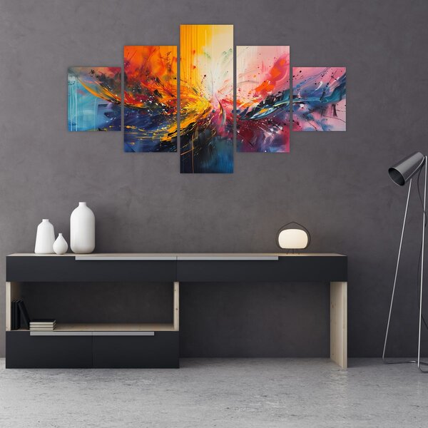 Obraz - Barevná abstrakce (125x70 cm)