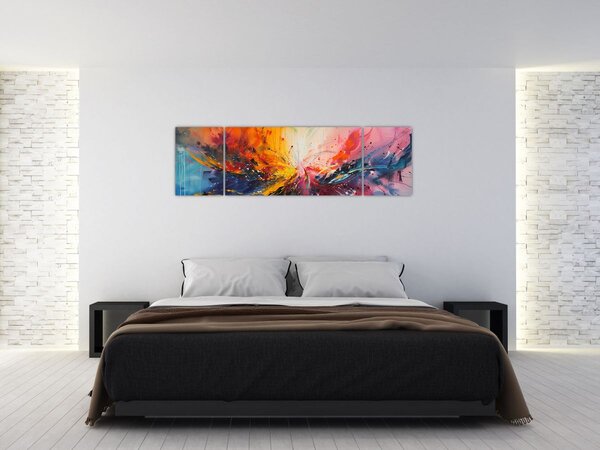 Obraz - Barevná abstrakce (170x50 cm)
