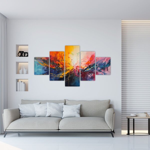 Obraz - Barevná abstrakce (125x70 cm)