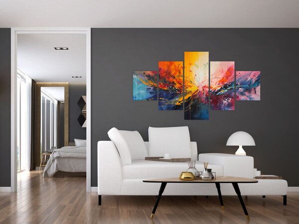 Obraz - Barevná abstrakce (125x70 cm)