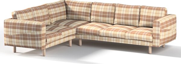 Potah na pohovku IKEA Norsborg rohová 5-místná barva béžová látka pletený vzor, vzorované