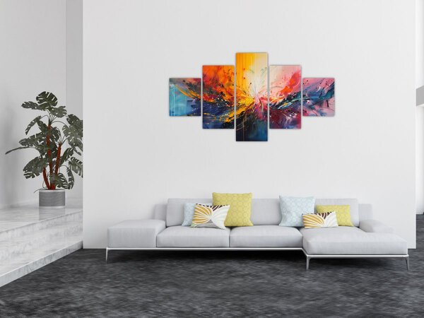 Obraz - Barevná abstrakce (125x70 cm)