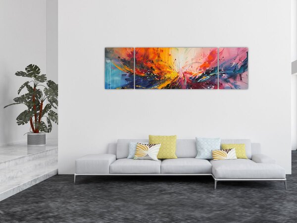 Obraz - Barevná abstrakce (170x50 cm)
