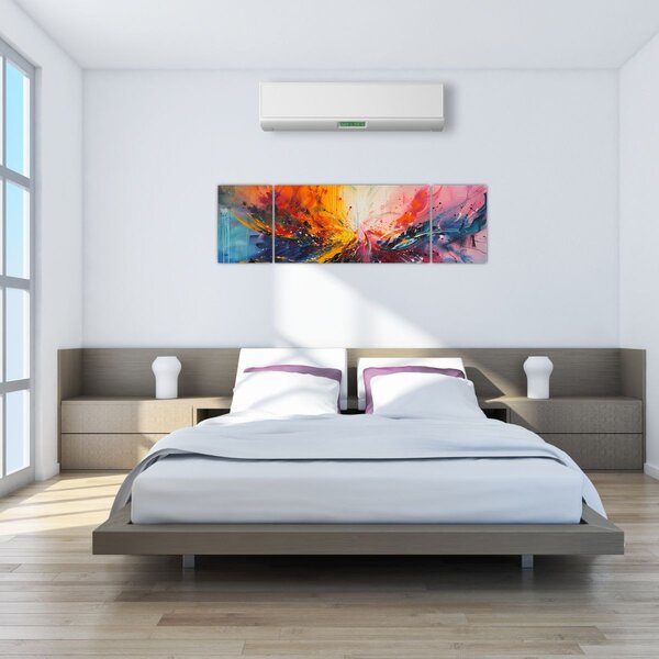 Obraz - Barevná abstrakce (170x50 cm)
