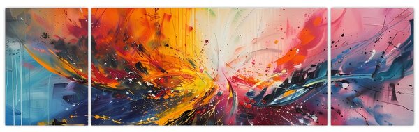 Obraz - Barevná abstrakce (170x50 cm)