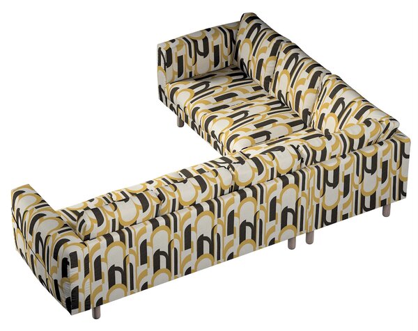 Potah na pohovku IKEA Norsborg rohová 5-místná barva vícebarevná látka pletený vzor, vzorované