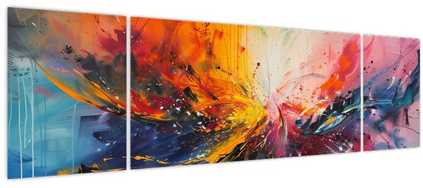 Obraz - Barevná abstrakce (170x50 cm)