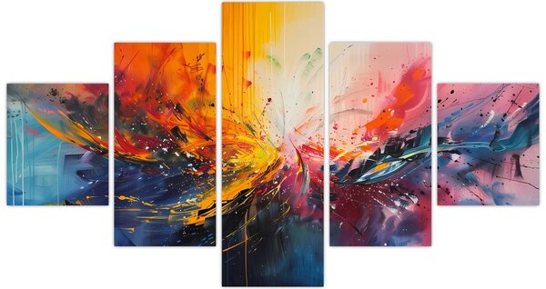 Obraz - Barevná abstrakce (125x70 cm)