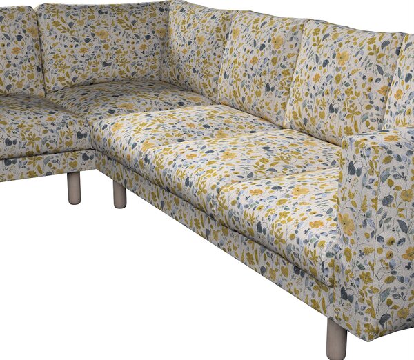 Potah na pohovku IKEA Norsborg rohová 5-místná barva žlutá látka pletený vzor, vzorované