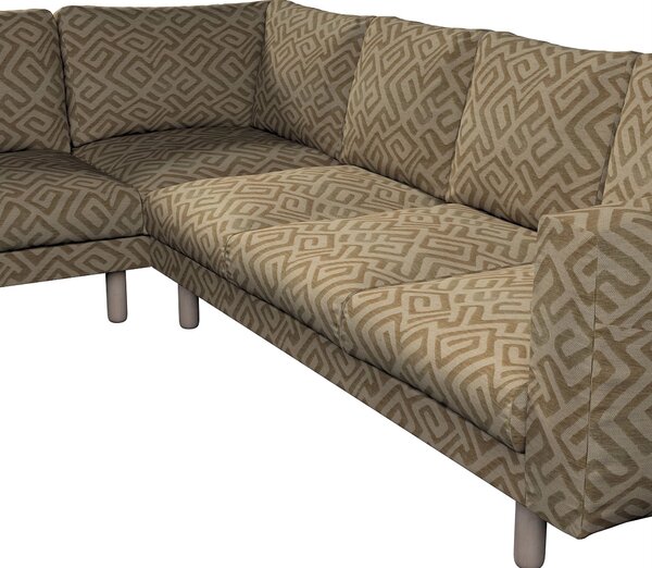 Potah na pohovku IKEA Norsborg rohová 5-místná barva béžová látka pletený vzor, vzorované