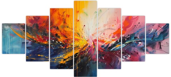 Obraz - Barevná abstrakce (210x100 cm)