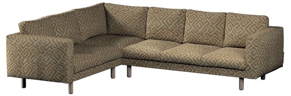Potah na pohovku IKEA Norsborg rohová 5-místná barva béžová látka pletený vzor, vzorované