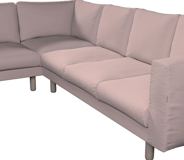 Potah na pohovku IKEA Norsborg rohová 5-místná barva růžová látka pletený vzor
