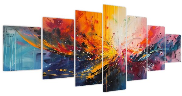 Obraz - Barevná abstrakce (210x100 cm)
