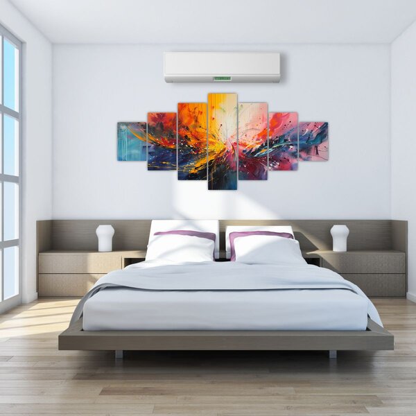 Obraz - Barevná abstrakce (210x100 cm)