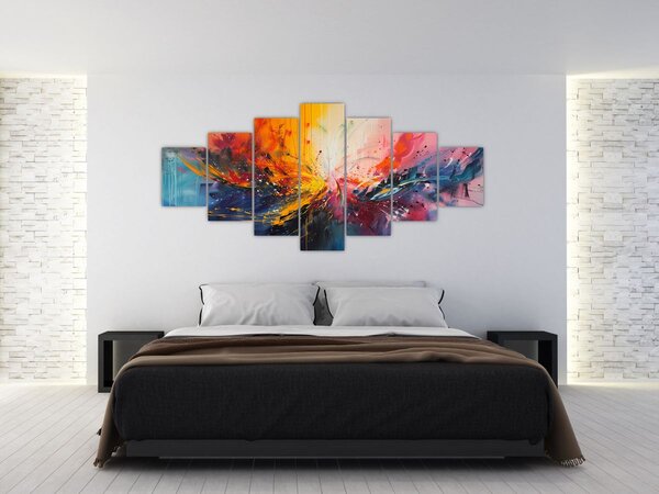 Obraz - Barevná abstrakce (210x100 cm)