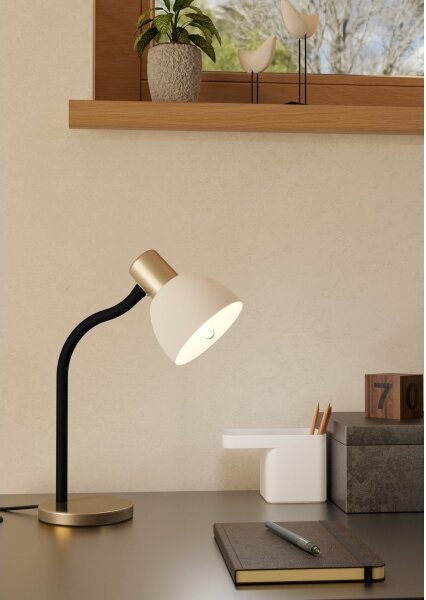 Eglo 901061 - Stolní lampa MACERE 1xE14/25W/230V černá/matný chrom