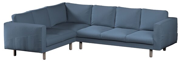 Potah na pohovku IKEA Norsborg rohová 5-místná barva modrá látka pletený vzor