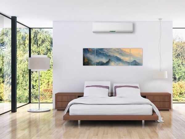 Obraz - Malovaná horská krajina (170x50 cm)