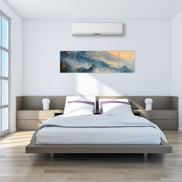 Obraz - Malovaná horská krajina (170x50 cm)
