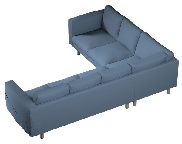 Potah na pohovku IKEA Norsborg rohová 5-místná barva modrá látka pletený vzor