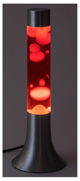 Lávová lampa POPPILOL červená/stříbrná